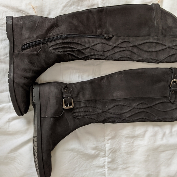 Napoliani black suede leather boots - Picture 1 of 3